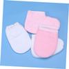 DEARMAMY Beauty Gloves Set 4 Pairs of Moisturizing Foot Covers for Personal Spa Protective Pink and White Gloves for Foot Care for Dry Skin Treatment view 4