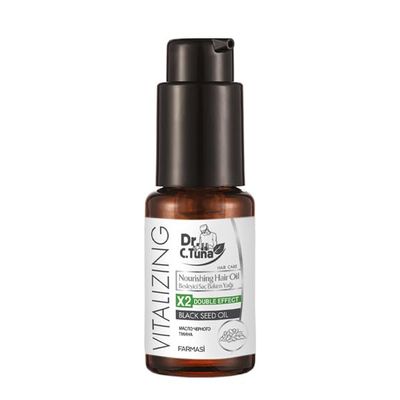 FARMASi Vitalizing Nourishing Hair Oil 30ml / 1flOz  Concentrated Black Seed Oil with Sweet Almond, Sunflower & VitaminE  Boosts Shine, Strength & Hydration