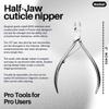 Nobelcrafts - Cuticle Nipper/Trimmer - Professional Stainless Steel #16 Full Jaw Nippers For Hands and Feet - Satin view 2