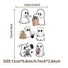 10 Sheets Halloween Ghost Temporary Tattoos for Kids, Horror Halloween Decoration Sticker Gifts for Girl Boys Home Activity Class Prizes Carnival Rewards (Ghost) view 2