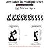 Kickboxing Nail Stickers 50 Sheets Gloss Nail Strips Bundle Long Lasting Gel Nail Stickers Art Decals Easy to Apply and Remove for Women DIY Decorations view 3