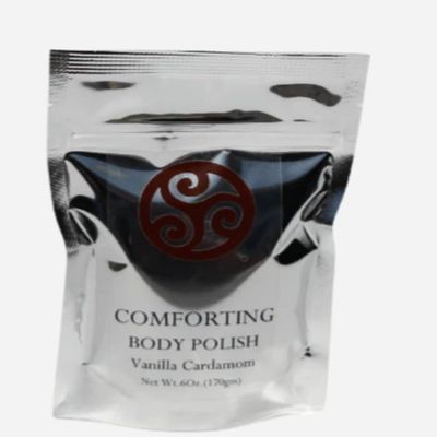 Body Polish - Vanilla Cardamom Natural Salt Scrub - 6 Ounce