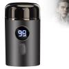 Mini Portable Electric Travel Shaver for Men, Pocket SizeShaver with Led Display, USB Rechargeable Waterproof Face Beard Trimmer, Ipx7 Washable (Gray) view 1