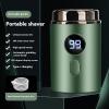 Mini Portable Electric Travel Shaver for Men, Pocket SizeShaver with Led Display, USB Rechargeable Waterproof Face Beard Trimmer, Ipx7 Washable (Gray) view 3