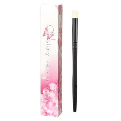 1pc Hand Crafted Makeup Brushes Soft Blue Fox Goat Hair Powder Contour Eye Shadow Blending Brush Ebony Wood Handle Professional Make Up Brushes (W05)