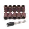 10Pcs 6mm Grit 120# Sanding Bands +3.17mm Mandrel Rotary Tool Drill Bits view 1