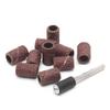10Pcs 6mm Grit 120# Sanding Bands +3.17mm Mandrel Rotary Tool Drill Bits view 3