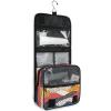 Colorful Wave Dots Art Travel Toiletry kit with Hanging Hook Waterproof Make up Bags Vacation view 3