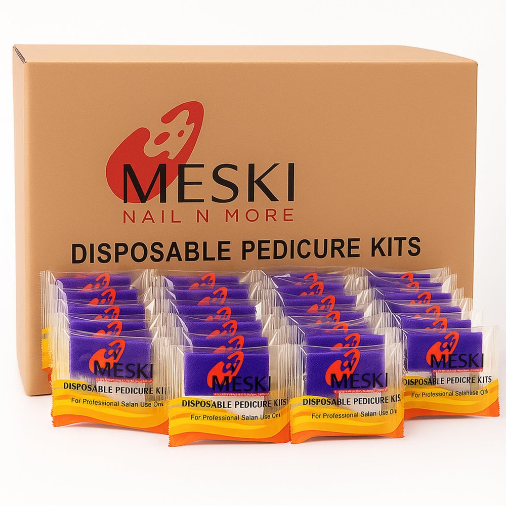 200-Count 3-Piece Pedicure Kit  Nail File, Pumice Pad & Buffer  Disposable, Individually Wrapped for Foot Care, Travel & Home Use
