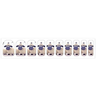 Sheep Nail Stickers 50 Sheets Gloss Nail Strips Bundle Long Lasting Gel Nail Stickers Art Decals Easy to Apply and Remove for Women DIY Decorations