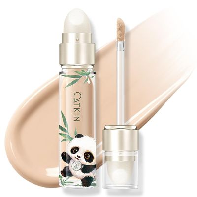 CATKIN Full Coverage Dual-Ended Liquid Concealer Eraser Dark Circles Treatment, Creamy Blendable smooth formula for Blemishes Redness, Long Lasting Waterproof, Sponge Tip Included 5g C03 OAT