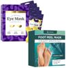 DERMORA Golden Glow Under Eye Patches 15 Pairs and Original Foot Peel Masks 2 Pack view 1
