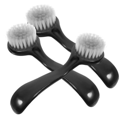CTIRCHIU Large Horn Brush 3pcs Dust Cleaning Brush for Face Exfoliation Manual Facial Cleansing Tool Soft Bristles for Women