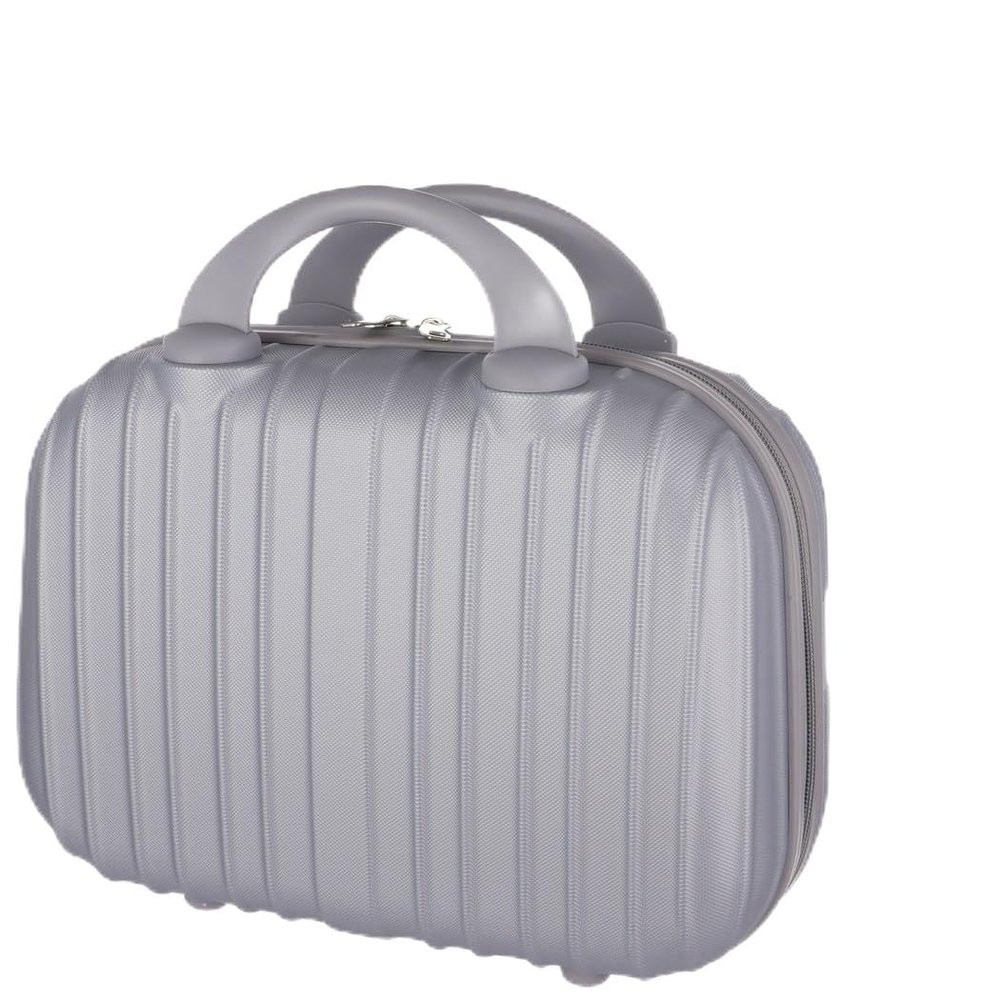Hard-Shell Makeup Travel Case, 13-Inch Cosmetic Carrying Case with Elastic Strap, Abs Luggage Organizer and Anti-Slip Feet