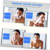 Healeved Manual Straight Shaving Razor for Men Safe Razor Tool for Beard Hair Professional Barber Supplies for Home Salon Use Easy for Less Skin Irritation view 2