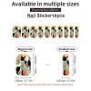 Mid-Century Modern Art Cat Nail Stickers 50 Sheets Gloss Nail Strips Bundle Long Lasting Gel Nail Stickers Art Decals Easy to Apply and Remove for Women DIY Decorations view 3
