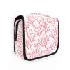 Peach Coral Shaving kit Travel Bag with Hanging Hook Accessories Hanging Toiletry Bag Backpacking view 1