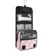 Peach Coral Shaving kit Travel Bag with Hanging Hook Accessories Hanging Toiletry Bag Backpacking view 3