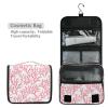 Peach Coral Shaving kit Travel Bag with Hanging Hook Accessories Hanging Toiletry Bag Backpacking view 4