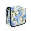Watercolor Hydrangea Toiletry kit for Men with Hanging Hook Essentials Waterproof Cosmetic Bag Camping view 1