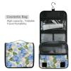 Watercolor Hydrangea Toiletry kit for Men with Hanging Hook Essentials Waterproof Cosmetic Bag Camping view 4