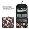 Skull Heart Valentine's Travel sizoiletries kit with Hanging Hook Essential Makeup Bags Traveling view 4
