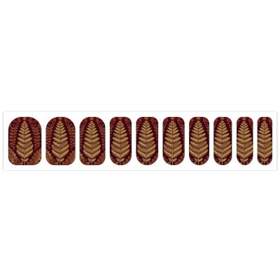 Maroon Gold Pattern Nail Stickers 50 Sheets Gloss Nail Strips Bundle Long Lasting Gel Nail Stickers Art Decals Easy to Apply and Remove for Women DIY Decorations