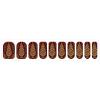 Maroon Gold Pattern Nail Stickers 50 Sheets Gloss Nail Strips Bundle Long Lasting Gel Nail Stickers Art Decals Easy to Apply and Remove for Women DIY Decorations view 1