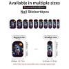 Astronaut Solar System Planets Nail Stickers 50 Sheets Gloss Nail Strips Bundle Long Lasting Gel Nail Stickers Art Decals Easy to Apply and Remove for Women DIY Decorations view 3