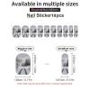 Snowy Train Tracks Nail Stickers 50 Sheets Gloss Nail Strips Bundle Long Lasting Gel Nail Stickers Art Decals Easy to Apply and Remove for Women DIY Decorations view 3