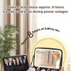 EHCBFCVN Black And Gold Multi-coloured Makeup Storage Box, Large Capacity Makeup Tool Box, Three-colour LED Mirror With Light, Removable Dividers(Small) view 4