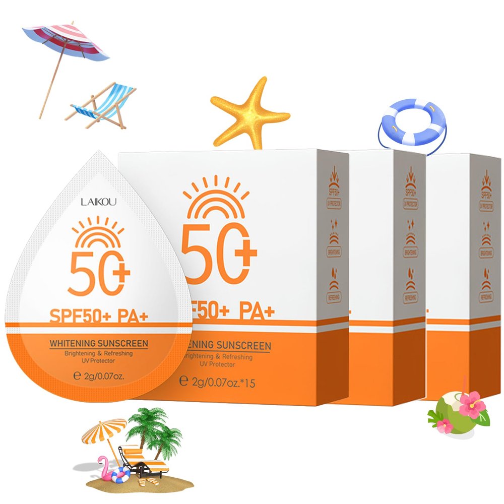 2g*45PCS Travel Size Sunscreen SPF50+ PA+ Mini Sunscreen for Face & Body, Waterproof, Non-Greasy, Perfect for Thank You Gifts & Mini Travel Items