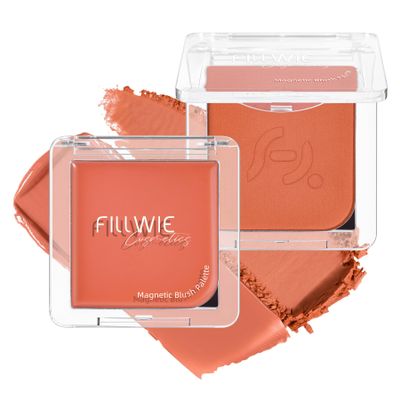 Blush Palette Duo  Cream & Powder Blush Set in Orange Brown, Long-Wearing & Moisturizing, Easy to Blend, Radiant Coverage for Cheeks, Eyes & Lips, Magnetic Palette Compatible (2Pack,Pumpkin Spice)