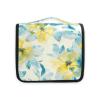 Abstract Watercolor Flower Lemon Yellow Light Bluravel Toiletry Bag for with Hanging Hook Waterproof Make up Bags Backpacking view 2