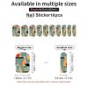 Mid-Century Modern Art Cats Nail Stickers 50 Sheets Gloss Nail Strips Bundle Long Lasting Gel Nail Stickers Art Decals Easy to Apply and Remove for Women DIY Decorations view 3
