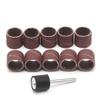 10 Pcs 12.5mm Grit 80# Sanding Bands +3.17mm Mandrel Rotary Tool Drill Bits view 1