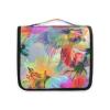 Colorful Flower Neon Color Travel sizoiletries kit with Hanging Hook Foldable Snack Bag Toilet view 2