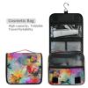 Colorful Flower Neon Color Travel sizoiletries kit with Hanging Hook Foldable Snack Bag Toilet view 4