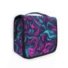 Blue Purple Irregular Art Lines Travel kit for Men with Hanging Hook Accessories Makeup case Gym view 1