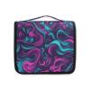 Blue Purple Irregular Art Lines Travel kit for Men with Hanging Hook Accessories Makeup case Gym view 2