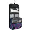 Blue Purple Irregular Art Lines Travel kit for Men with Hanging Hook Accessories Makeup case Gym view 3