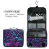 Blue Purple Irregular Art Lines Travel kit for Men with Hanging Hook Accessories Makeup case Gym view 4