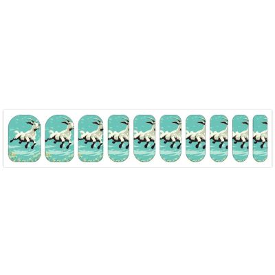 Goat Frolic Nail Stickers 50 Sheets Gloss Nail Strips Bundle Long Lasting Gel Nail Stickers Art Decals Easy to Apply and Remove for Women DIY Decorations