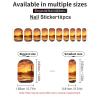 Sea Lighthouse in Sunset Nail Stickers 50 Sheets Gloss Nail Strips Bundle Long Lasting Gel Nail Stickers Art Decals Easy to Apply and Remove for Women DIY Decorations view 3