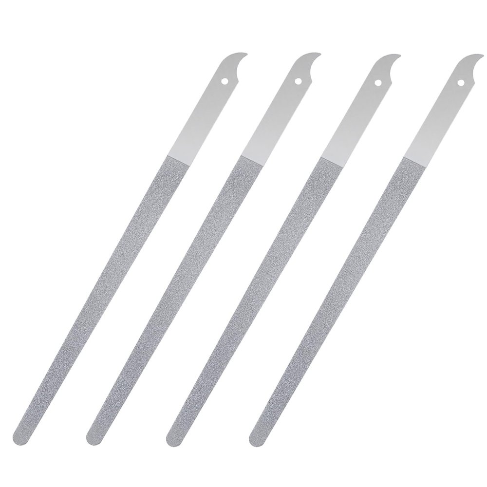 4 Pcs Diamond Deb Nail File Metal Nail File With Sharp Pointed Tip, Stainless Steel Nail Filer Metal Nail Files For Natural Nails Double Sided Manicure Pedicure Toenails Tools For Salon Home (Large 2)