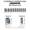 Christmas Winter Happy Scene Nail Stickers 50 Sheets Gloss Nail Strips Bundle Long Lasting Gel Nail Stickers Art Decals Easy to Apply and Remove for Women DIY Decorations view 3