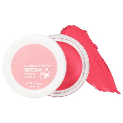 RG Lip Cheek Tint - Pink Forever, With Goodness Of Vitamin E & Castor Oil, Nourishes & Hydrates Dry Chapped Lips, Blush & Eyeshadow For Women & Girls|Matte Finish 5 G