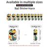 Mid-Century Modern Art Cat Nail Stickers 50 Sheets Gloss Nail Strips Bundle Long Lasting Gel Nail Stickers Art Decals Easy to Apply and Remove for Women DIY Decorations view 3