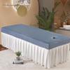 Grey,80 * 190cm(S),LDLCYCN Velvet Massage Table Sheet Spa Bed Cover with Face Hole Massage Table Fitted Sheet Reusable All-Round Wrap Massage Table Mattress Cover for Beauty Salon Washable view 1