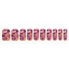 Pink and Orange Pattern Nail Stickers 50 Sheets Gloss Nail Strips Bundle Long Lasting Gel Nail Stickers Art Decals Easy to Apply and Remove for Women DIY Decorations view 1